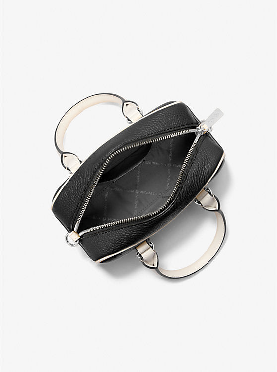 Thompson Extra-Small Two-Tone Pebbled Leather Convertible Crossbody Bag Black