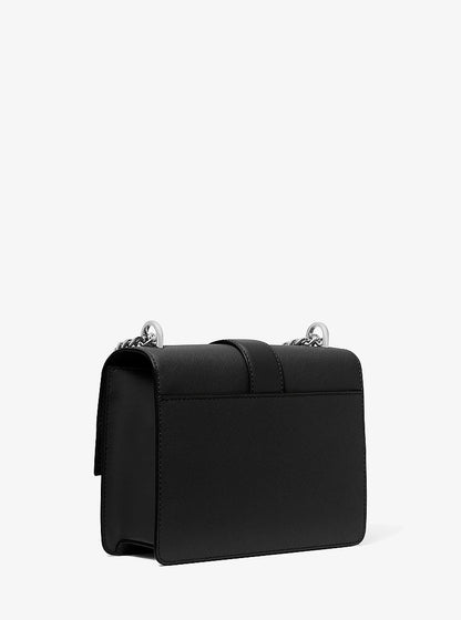 Greenwich Small Saffiano Leather Crossbody Bag Black Black