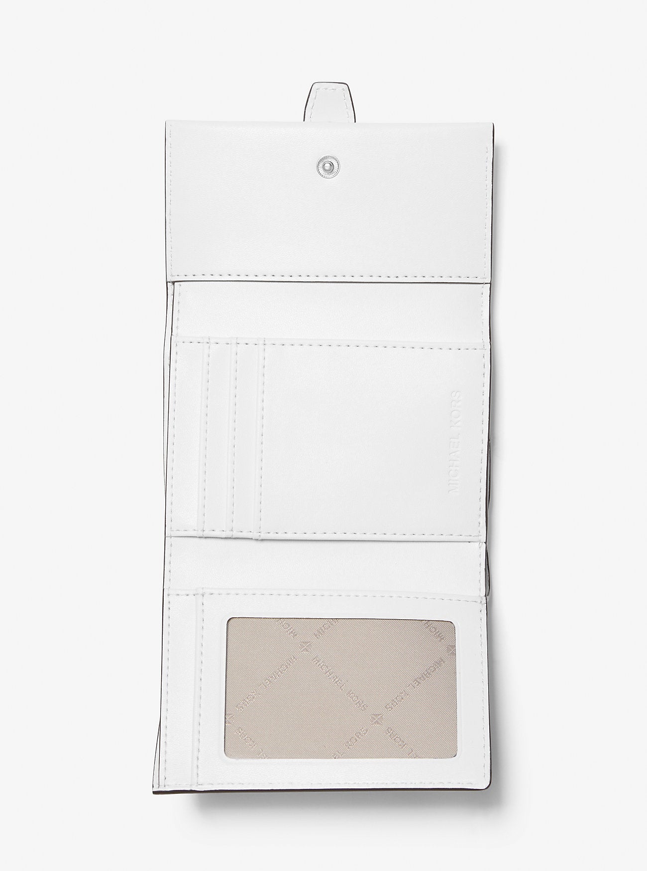 Greenwich Medium Leather Trifold Wallet Optic White Optic White