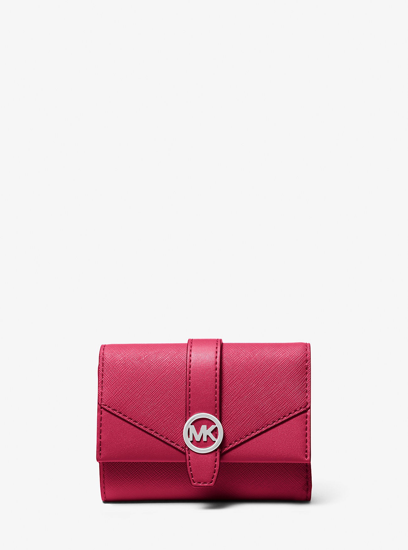 Greenwich Medium Leather Trifold Wallet Dk Raspberry Dk Raspberry