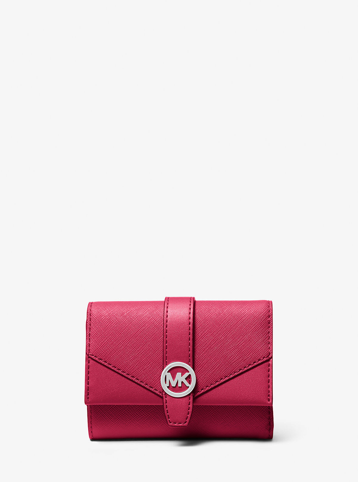 Greenwich Medium Leather Trifold Wallet Dk Raspberry Dk Raspberry