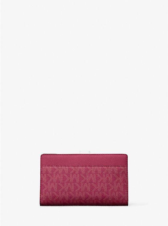 Greenwich Medium Signature Logo Wallet Dark Raspberry Multi
