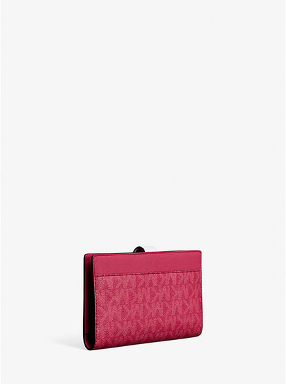 Greenwich Medium Signature Logo Wallet Dark Raspberry Multi