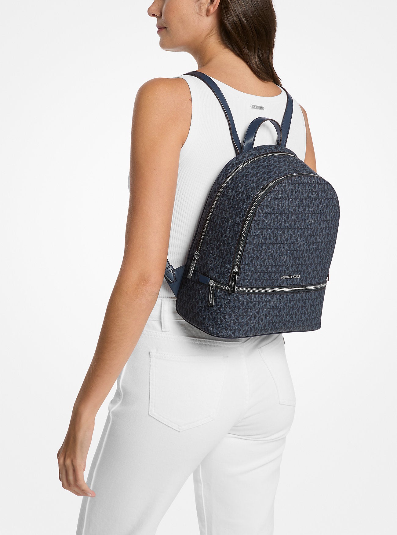 Rhea Medium Signature Logo Backpack Admiral Admiral