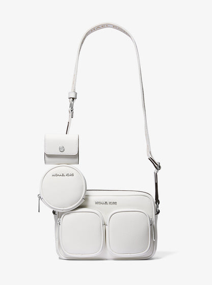 Jet Set Leather Medium Crossbody Bag with Case for Apple Airpods Pro® Optic White Optic White