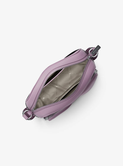 Jet Set Leather Medium Crossbody Bag with Case for Apple Airpods Pro® Lt Quartz Lt Quartz