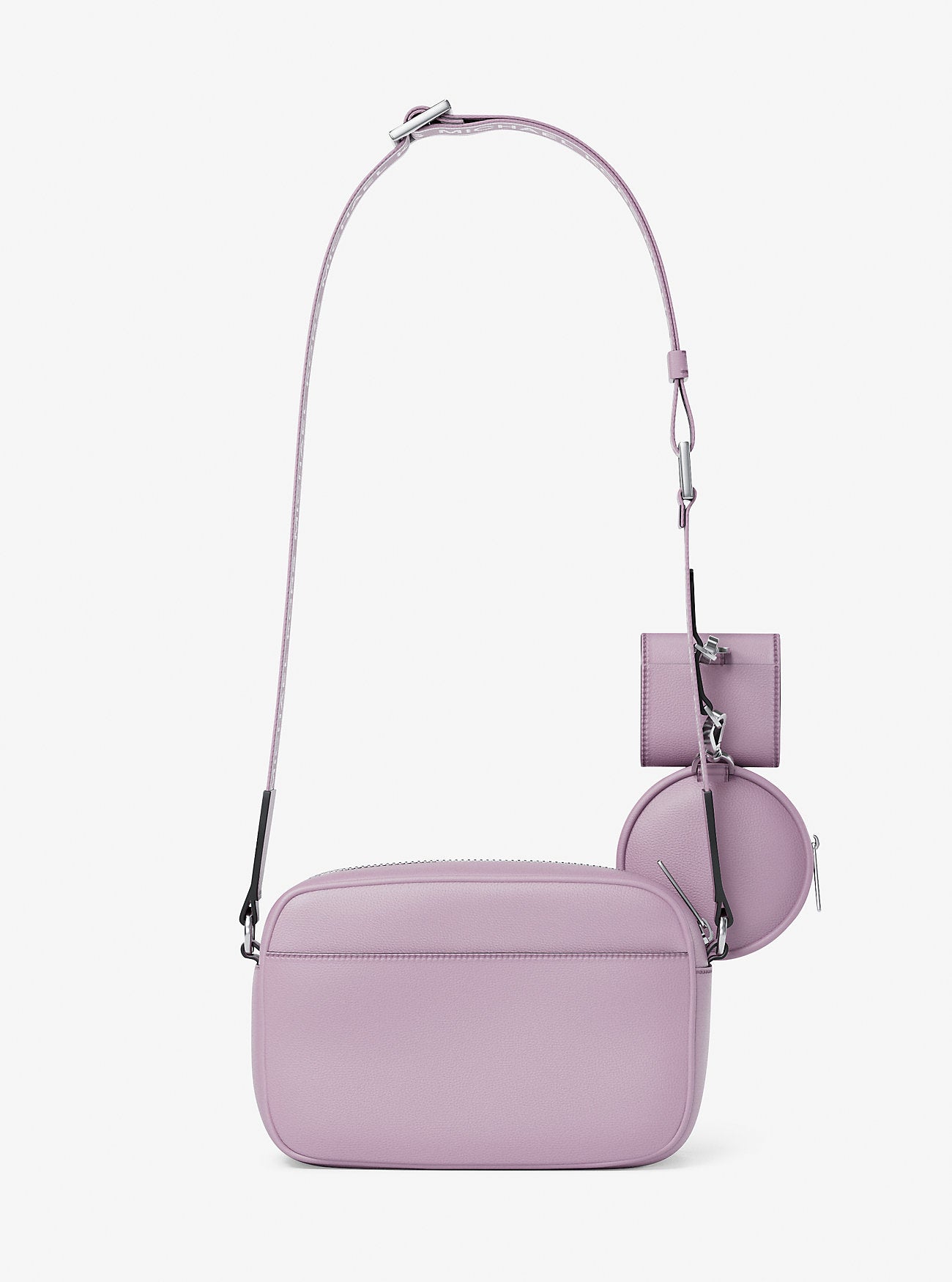 Jet Set Leather Medium Crossbody Bag with Case for Apple Airpods Pro® Lt Quartz Lt Quartz