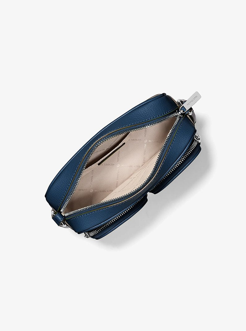 Jet Set Leather Medium Crossbody Bag with Case for Apple Airpods Pro® Navy Navy