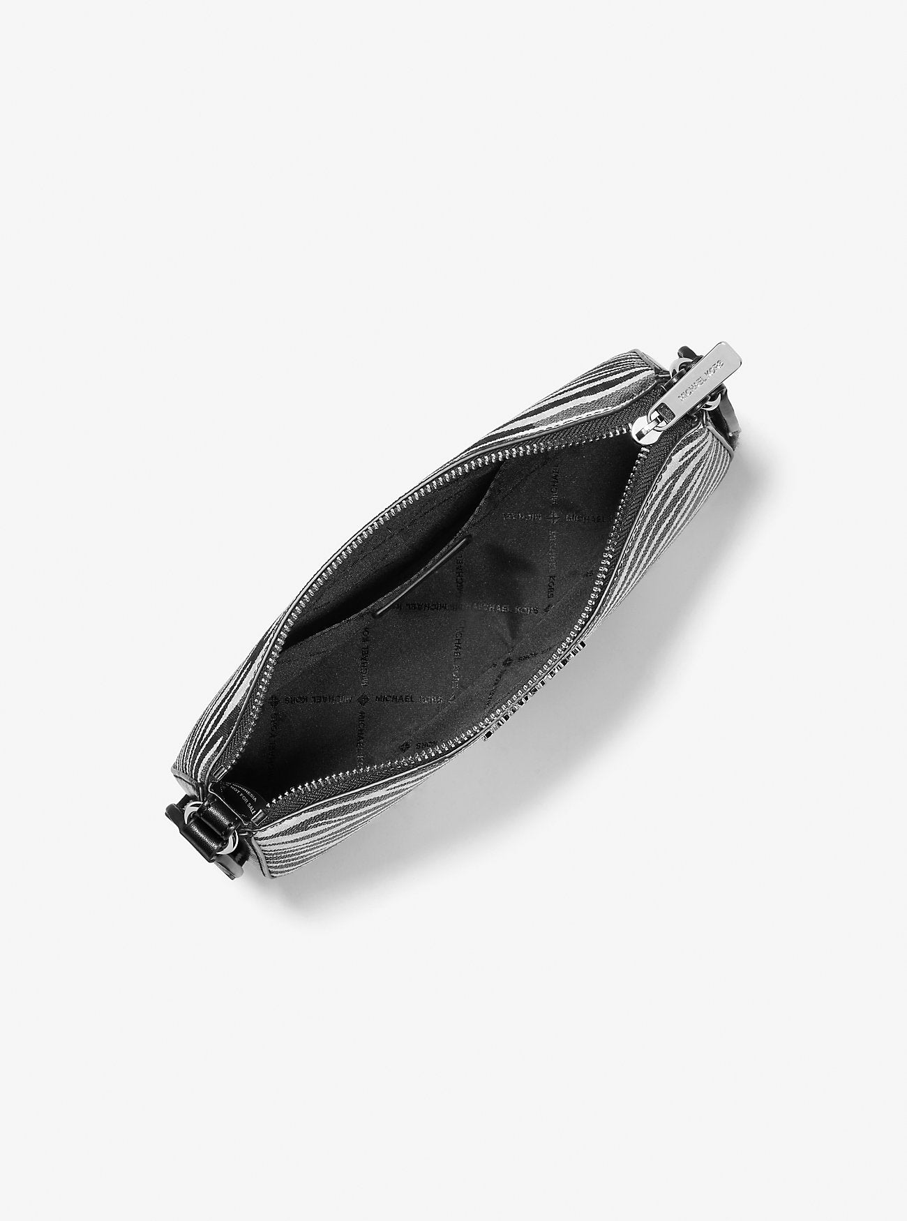 Jet Set Leather Medium Animal Print Logo Crossbody Bag with Case for Apple Airpods Pro® Black Black