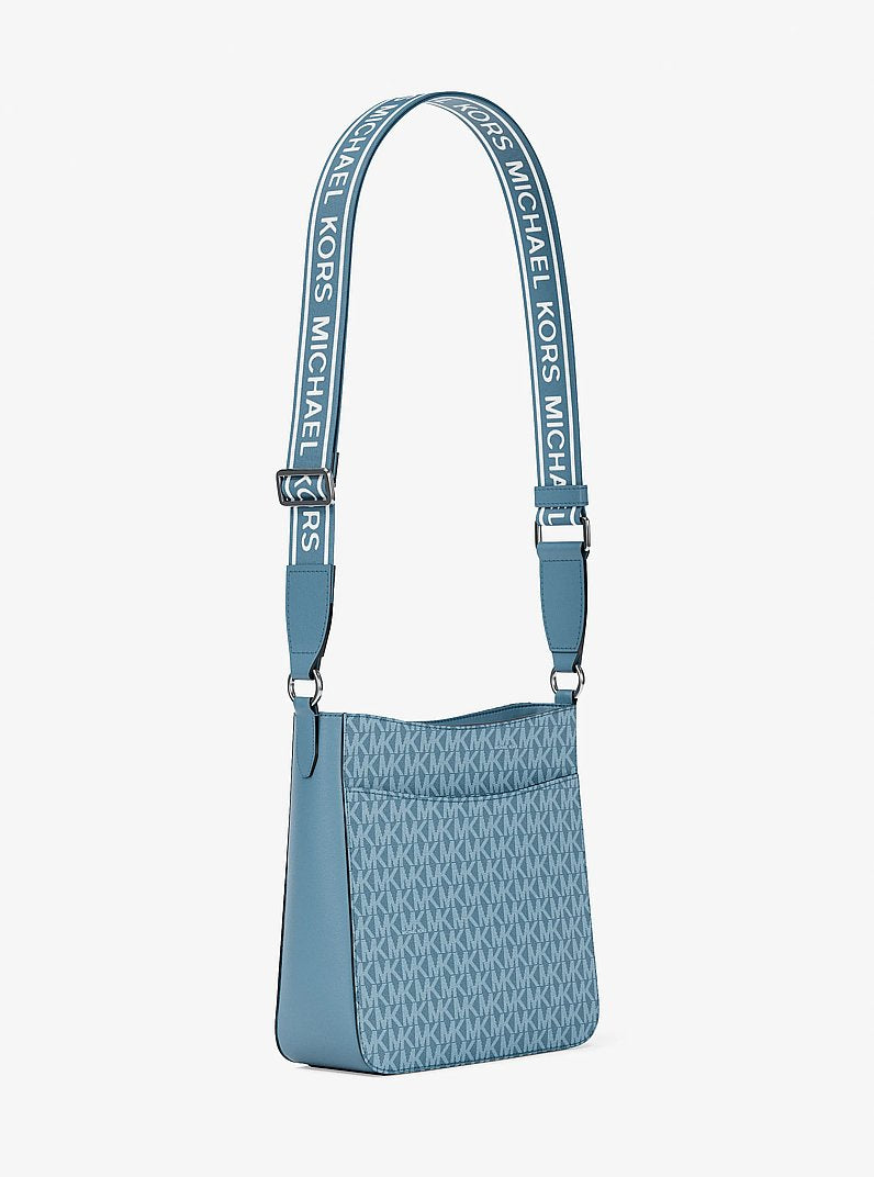 Jet Set Signature Logo Messenger Bag Denim Denim