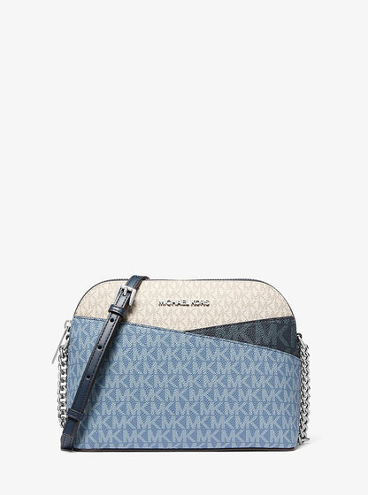 Jet Set Travel Color-Block Signature Logo Crossbody Bag Denim Multi Denim Multi