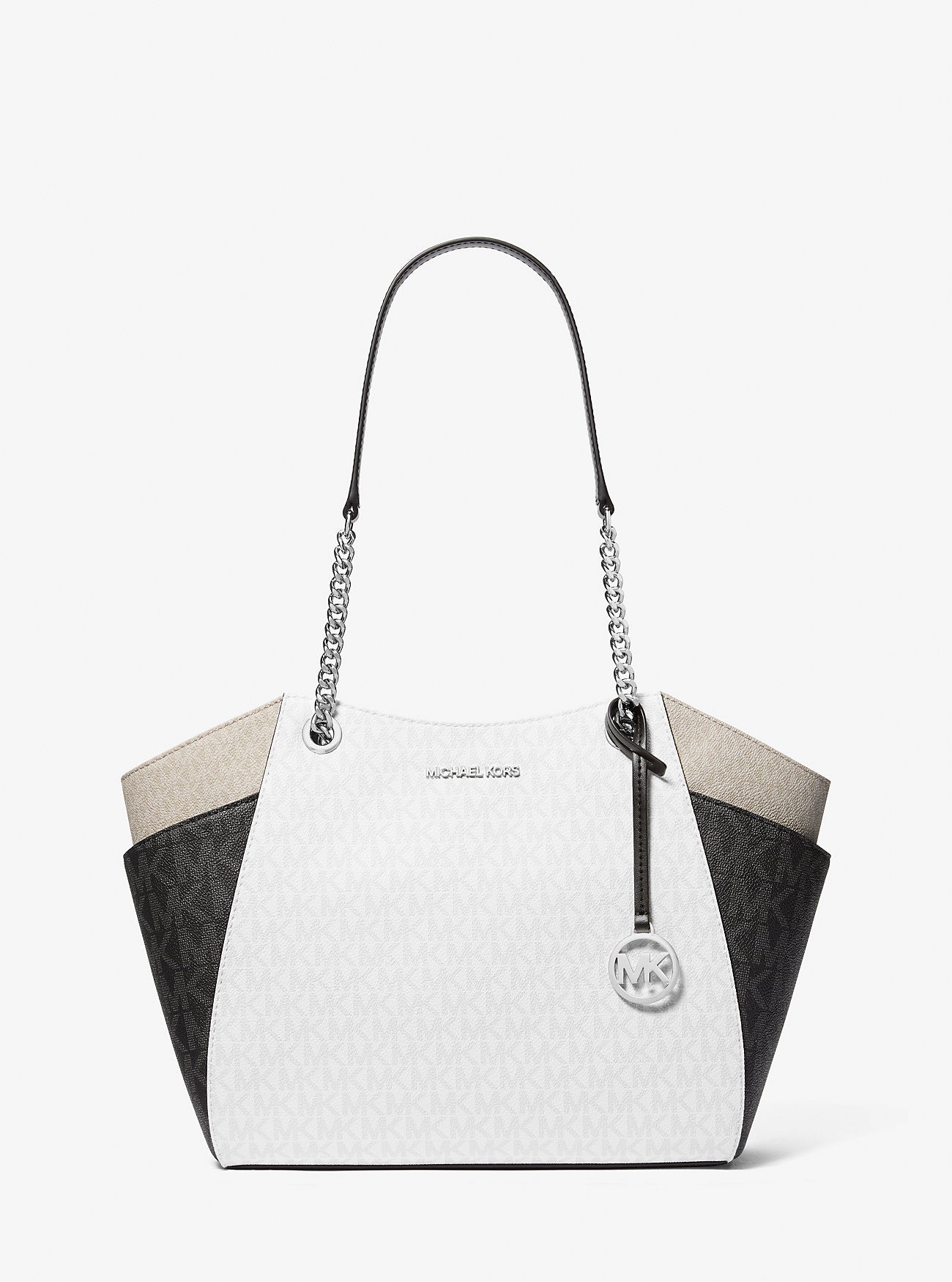 Jet Set Large Color-Block Signature Logo Shoulder Bag Opwht Multi Opwht Multi