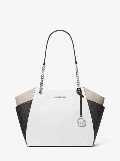 Jet Set Large Color-Block Signature Logo Shoulder Bag Opwht Multi Opwht Multi