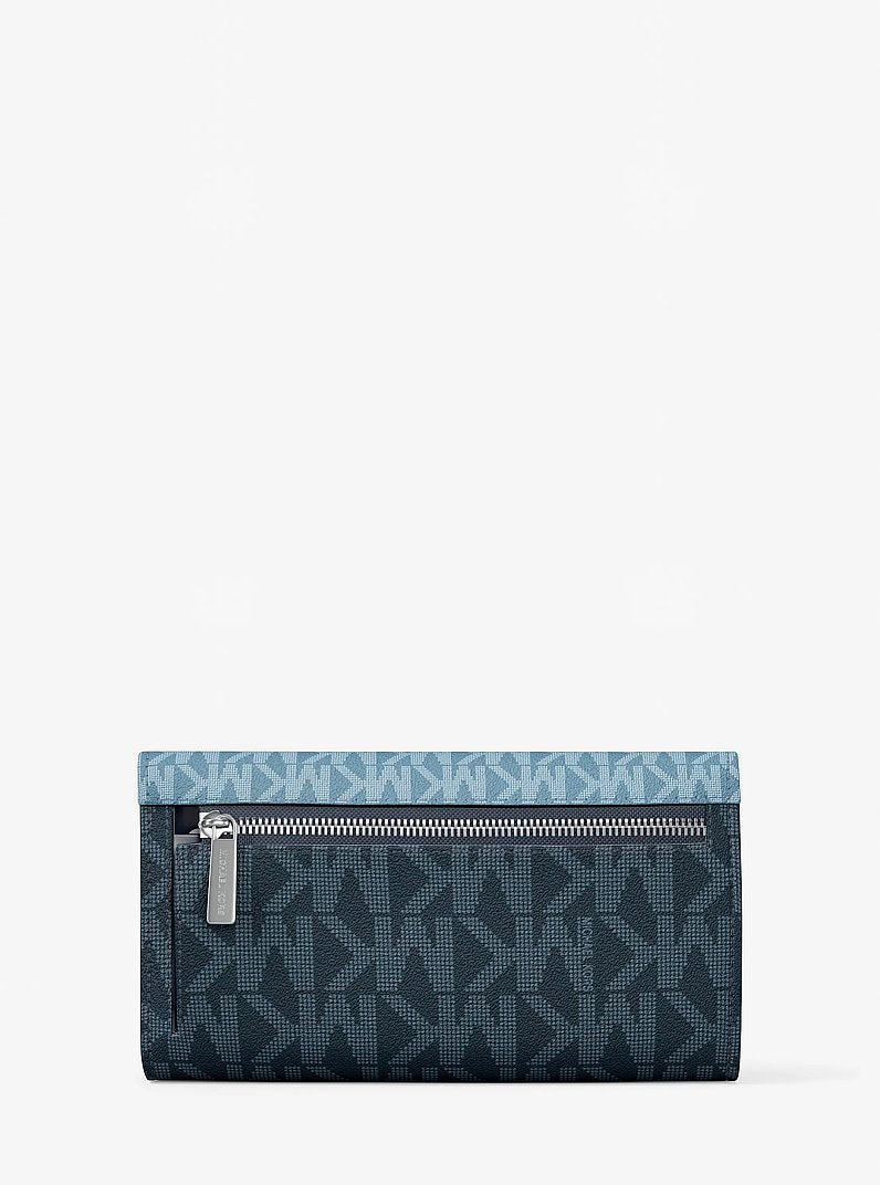Jet Set Travel Signature Logo Tri-Fold Wallet Denim Multi Denim Multi