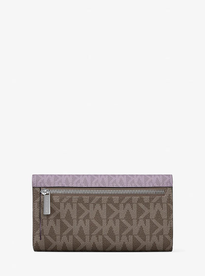 Jet Set Travel Signature Logo Tri-Fold Wallet Lilac Lilac