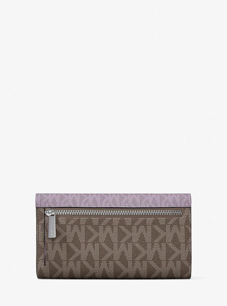 Jet Set Travel Signature Logo Tri-Fold Wallet Lilac Lilac