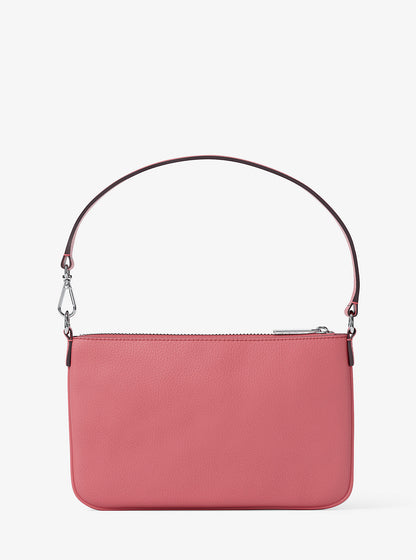 Jet Set Small Pebbled Leather Convertible Wristlet Hibiscus Hibiscus