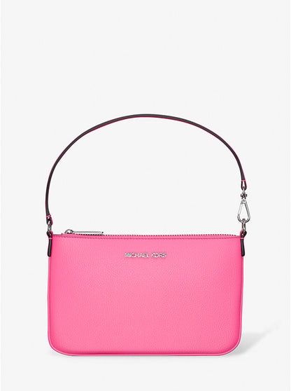 Jet Set Small Pebbled Leather Convertible Wristlet Dragonfruit