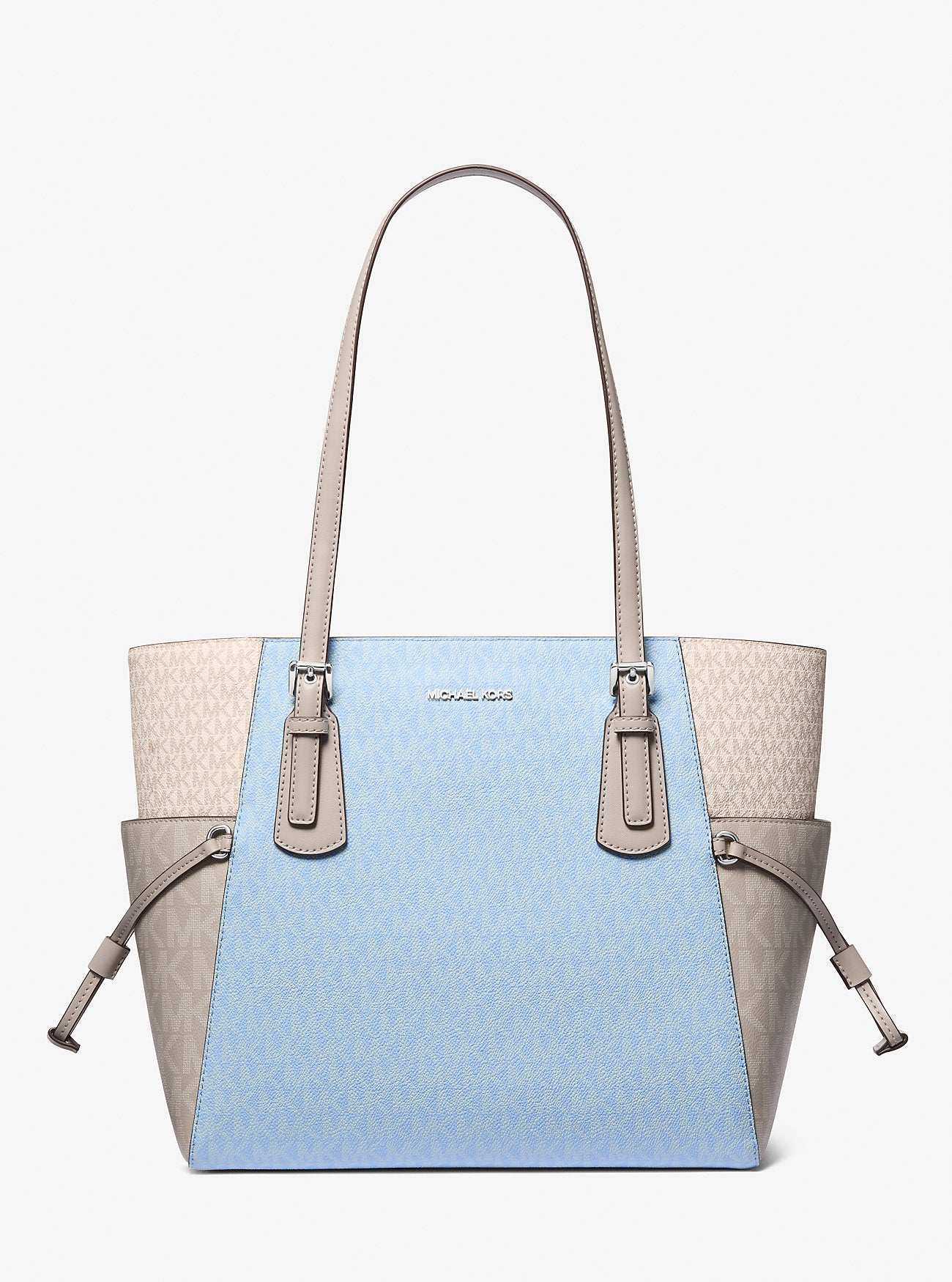 Voyager Large Color-Block Signature Logo Tote Bag Lt Sky Mlt Lt Sky Mlt