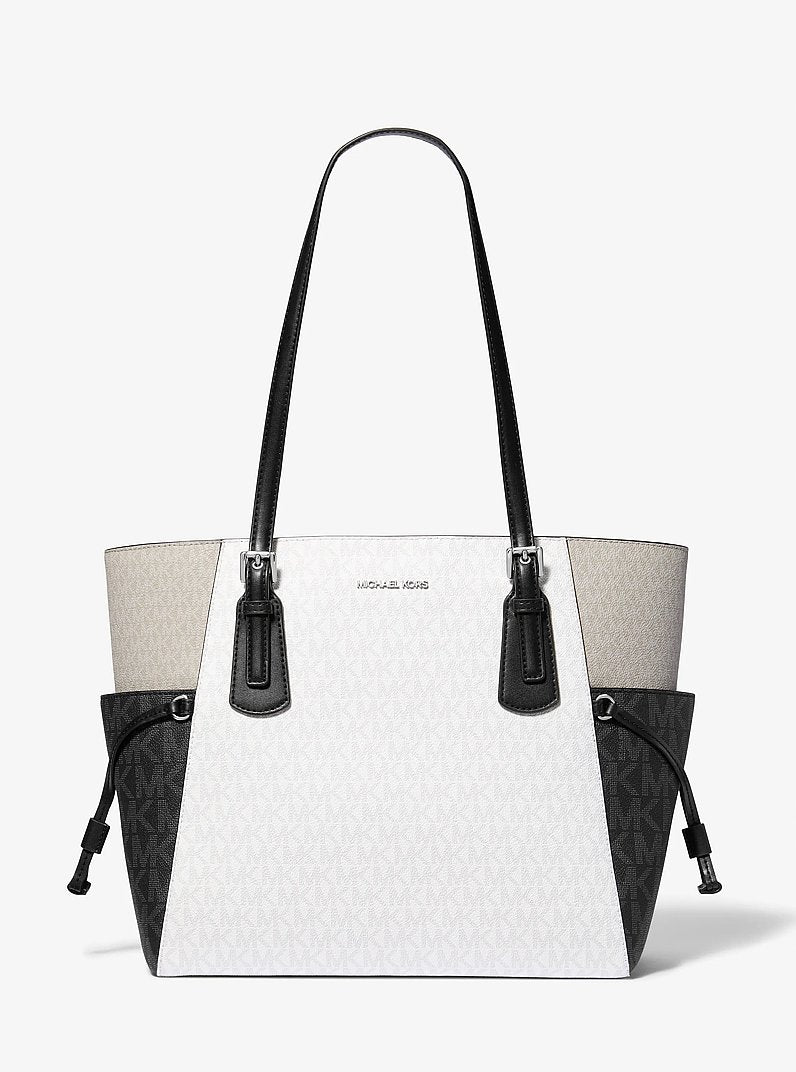Voyager Large Color-Block Signature Logo Tote Bag Opwht Multi Opwht Multi
