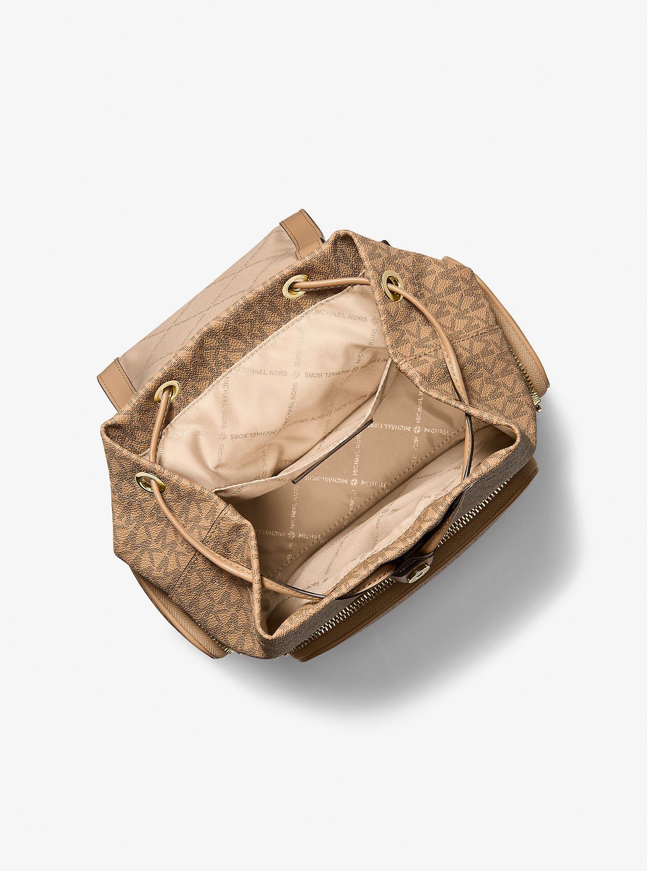 Merritt Small Signature Logo Cargo Backpack Camel Camel