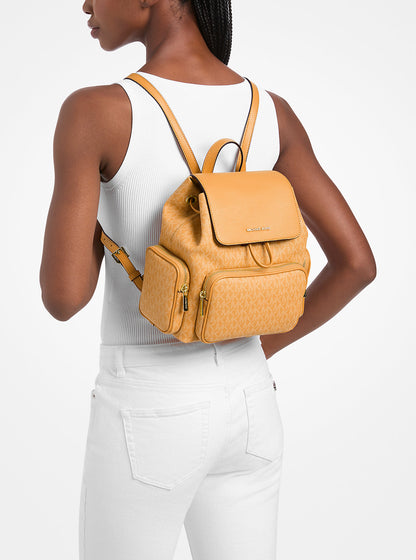 Merritt Small Signature Logo Cargo Backpack Radiant Orange Radiant Orange