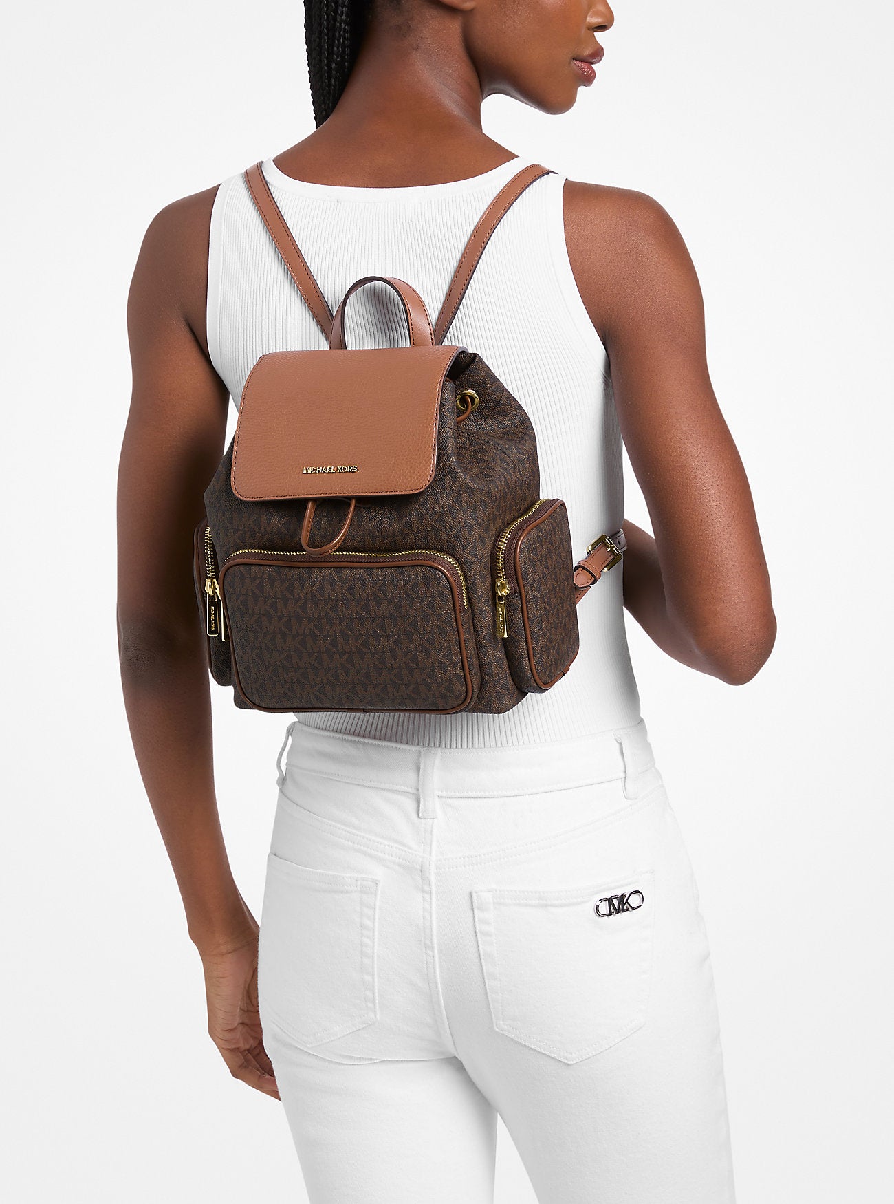 Merritt Small Signature Logo Cargo Backpack Brown Brown