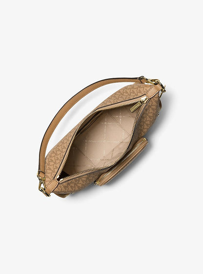 Merritt Small Signature Logo Convertible Shoulder Bag Camel Camel