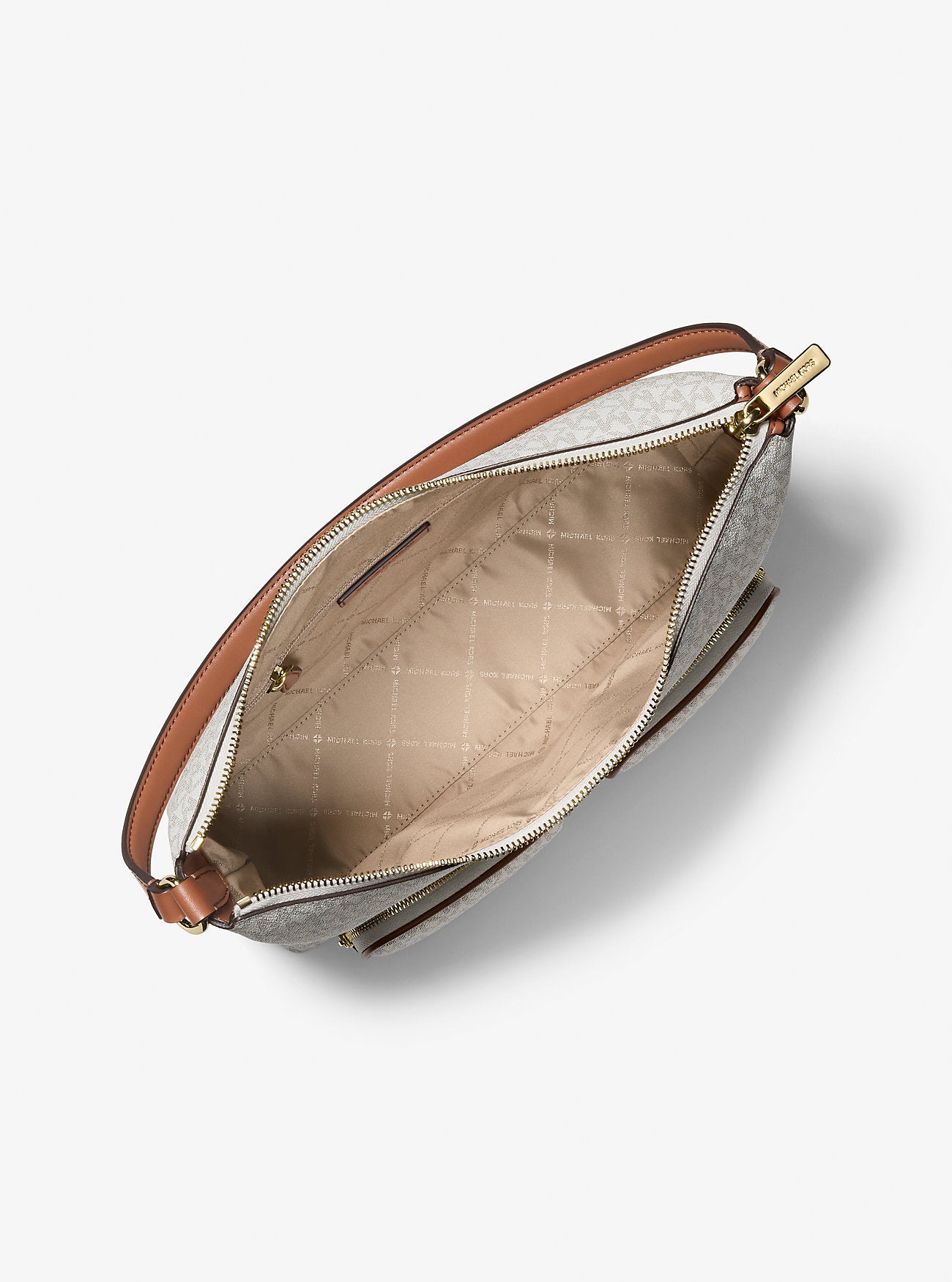 Merritt Large Signature Logo Cargo Shoulder Bag Vanilla Vanilla