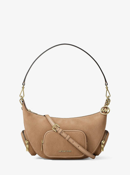 Merritt Medium Suede Convertible Shoulder Bag Camel Camel