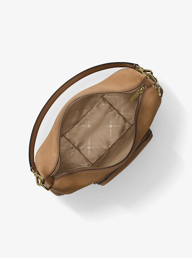 Merritt Medium Suede Convertible Shoulder Bag Camel Camel