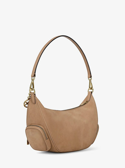 Merritt Medium Suede Convertible Shoulder Bag Camel Camel