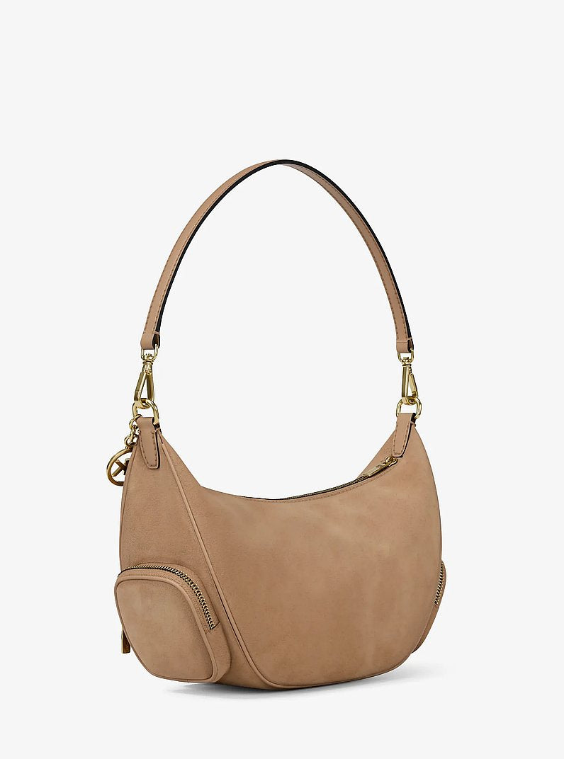 Merritt Medium Suede Convertible Shoulder Bag Camel Camel