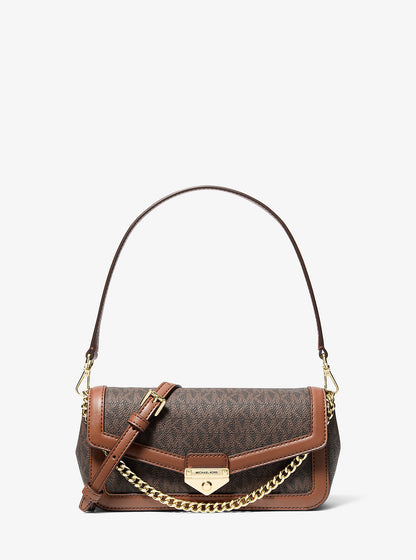 Soho Small Signature Logo Convertible Crossbody Bag Brown Brown