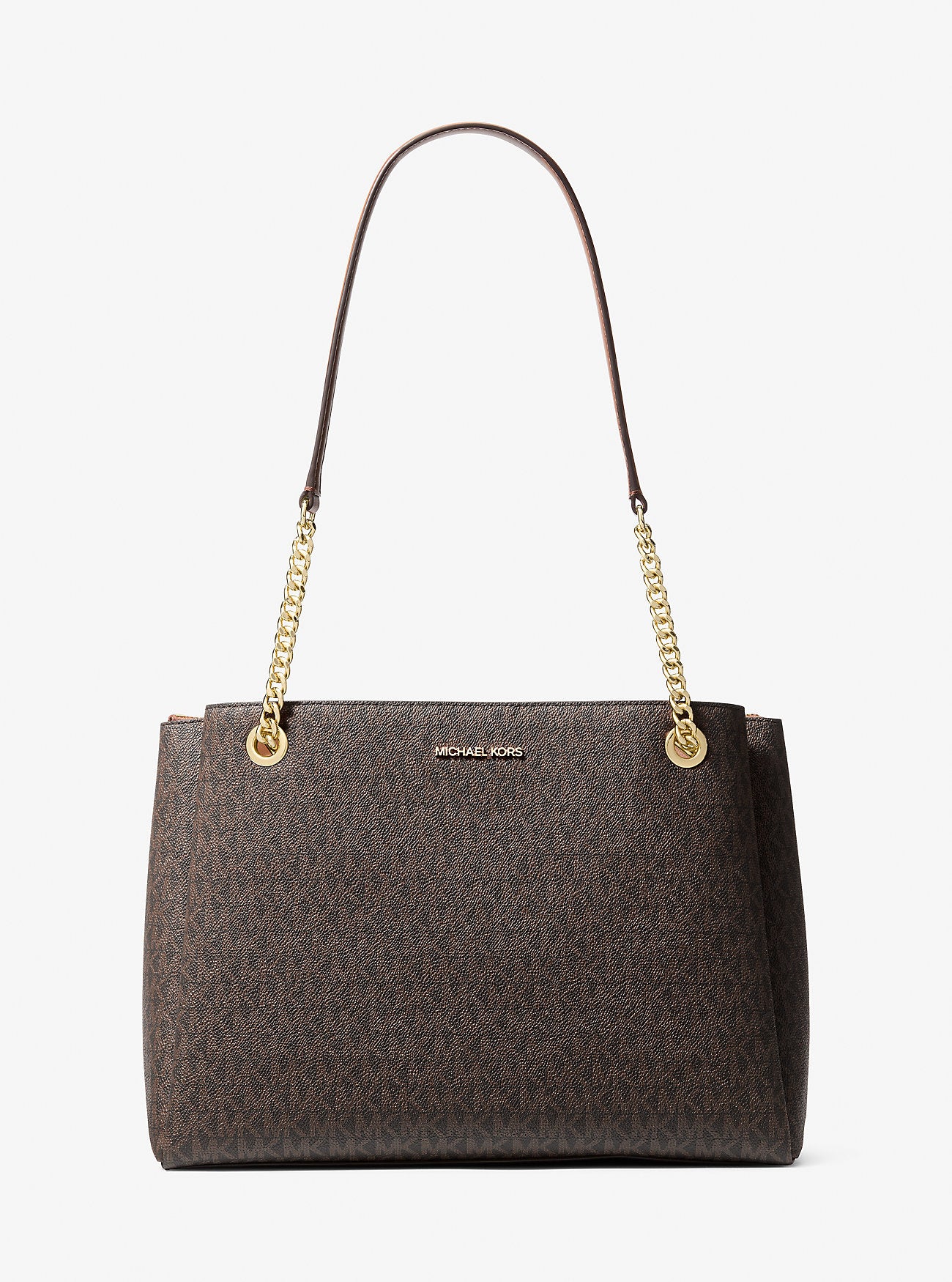 Soho Medium Signature Logo Tote Bag Brown Brown