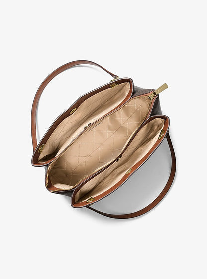 Soho Medium Signature Logo Tote Bag Brown Brown