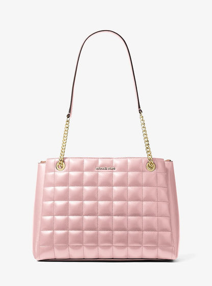 Soho Medium Quilted Tote Bag Powder Blush Powder Blush