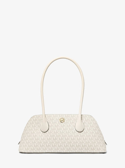 Petra Medium Signature Logo Shoulder Bag Lt Crm Multi Lt Crm Multi