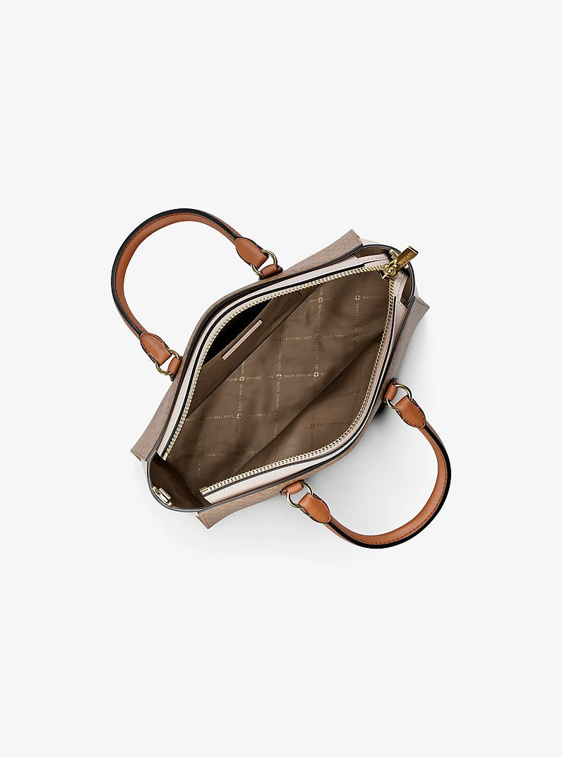 Arden Small Color-Block Signature Logo Messenger Bag Camel Mlt Camel Mlt
