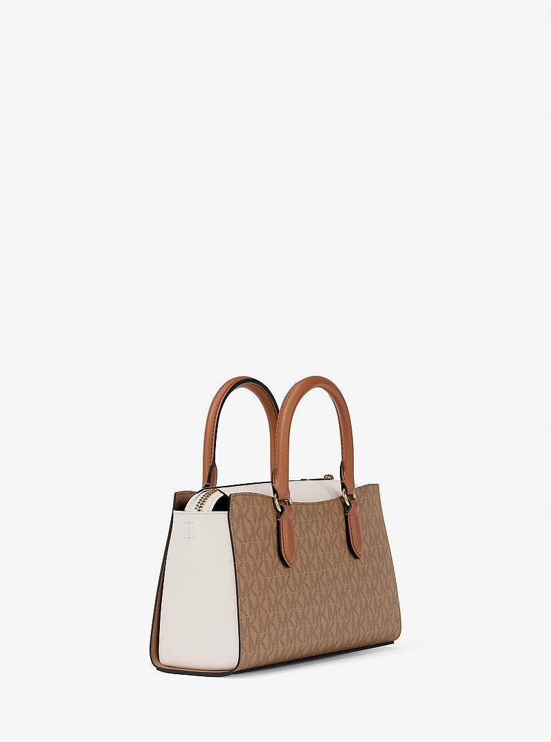 Arden Small Color-Block Signature Logo Messenger Bag Camel Mlt Camel Mlt