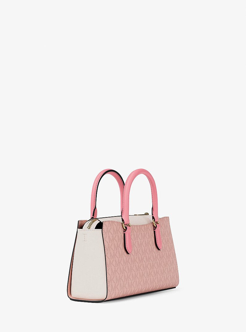 Arden Small Color-Block Signature Logo Messenger Bag Pwd Blsh Mlt Pwd Blsh Mlt