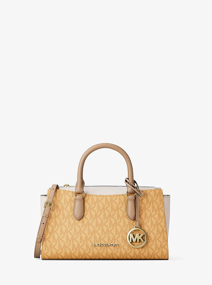 Arden Small Color-Block Signature Logo Messenger Bag Honeywheat Multi Honeywheat Multi