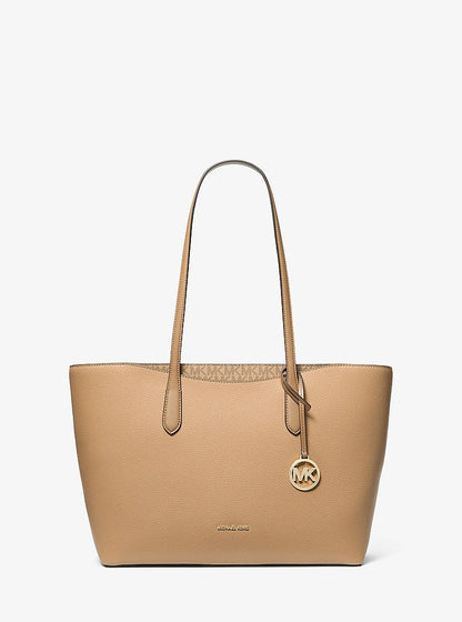 Arden Large Pebbled Leather Tote Bag Camel Camel
