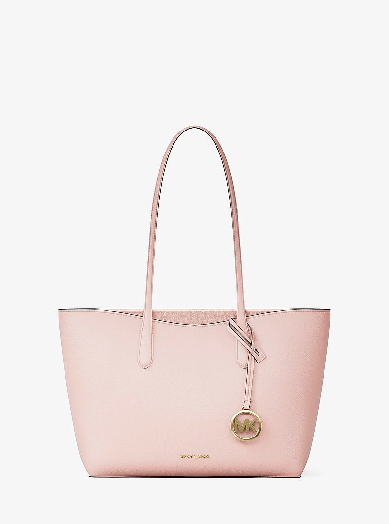 Arden Large Pebbled Leather Tote Bag Powder Blush Powder Blush
