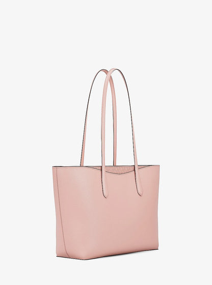 Arden Large Pebbled Leather Tote Bag Powder Blush Powder Blush