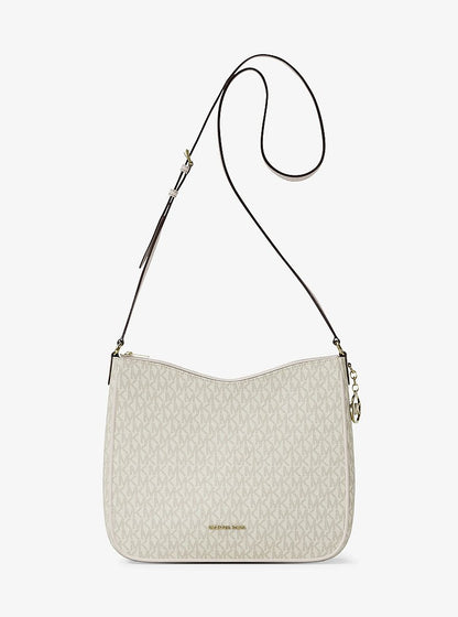 Nayla Medium Signature Logo Messenger Bag Lt Crm Multi Lt Crm Multi