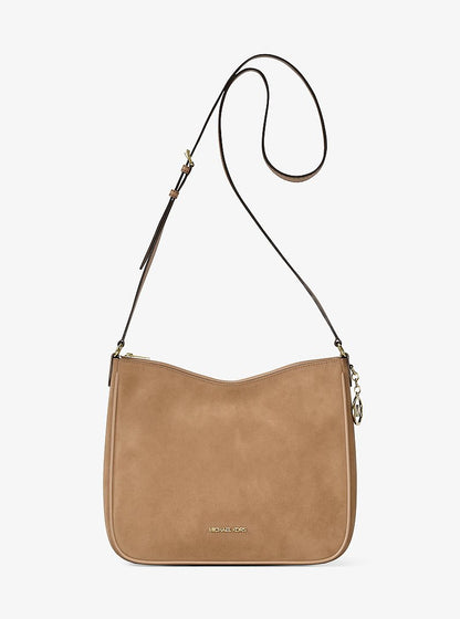 Nayla Medium Pebbled Leather Messenger Bag Camel Camel