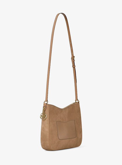 Nayla Medium Pebbled Leather Messenger Bag Camel Camel