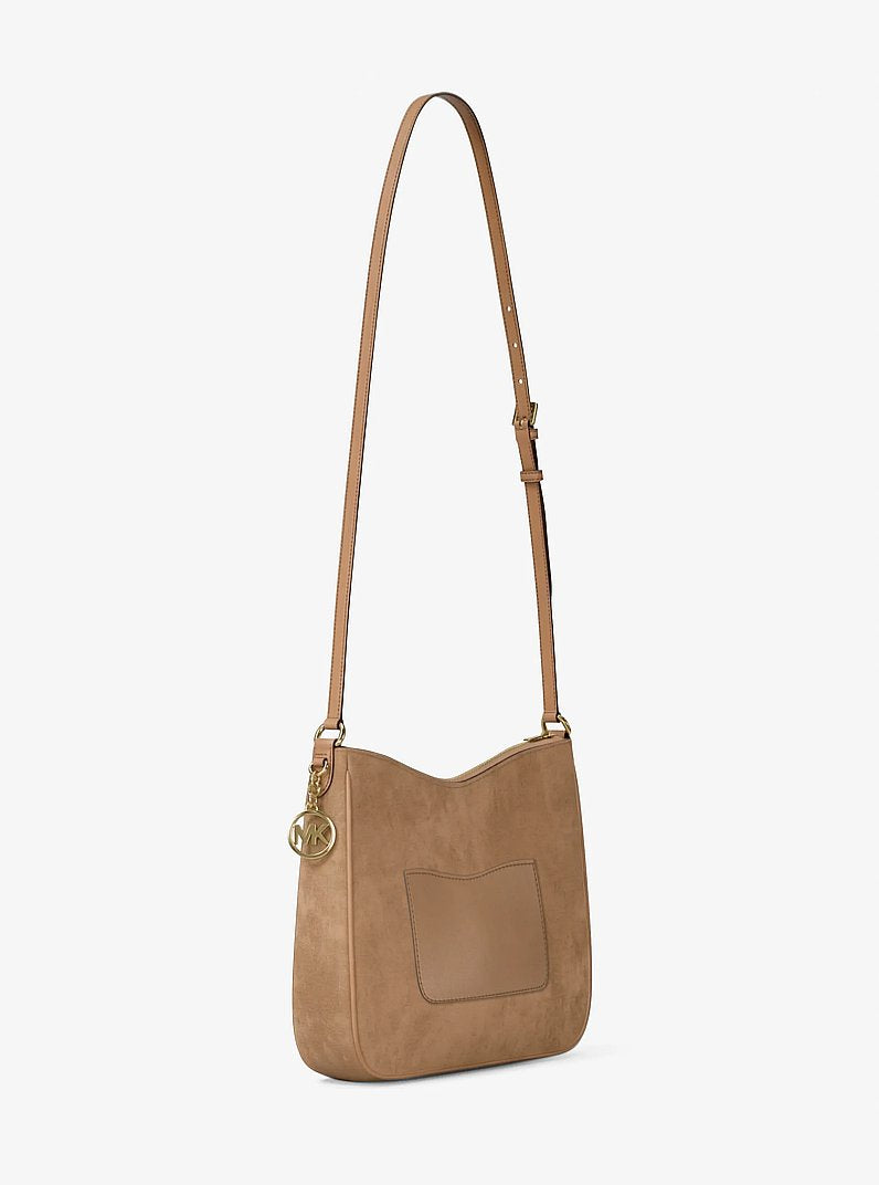 Nayla Medium Pebbled Leather Messenger Bag Camel Camel