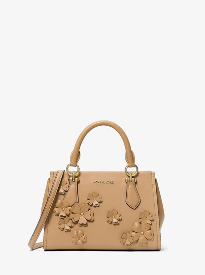 Marilyn Small Floral Embellished Satchel Camel Camel